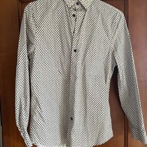 Express Black and White Patterned Shirt